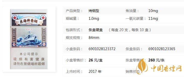 黃山東海牌香煙價格多少錢？黃山東海牌價格及圖片